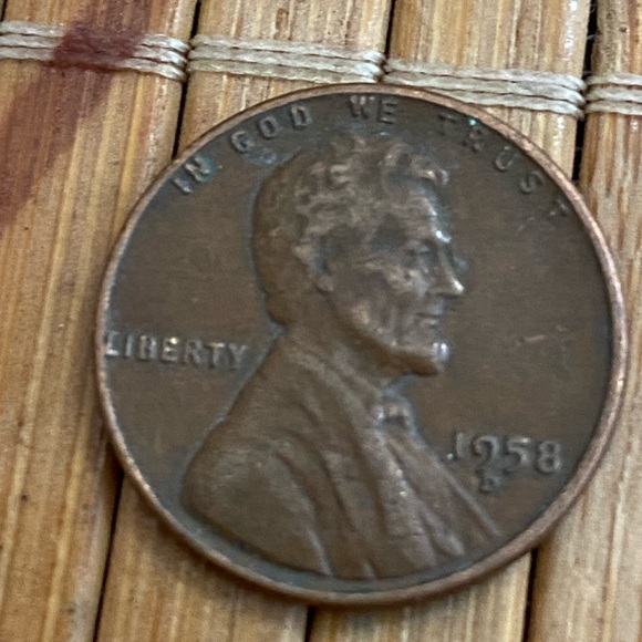 Vintage 1958 D Lincoln Wheat One Cent - Picture 1 of 2